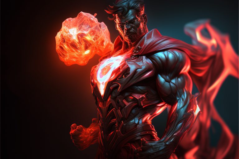 Raging Superman with Red Lantern Ring - Ai art variation 2