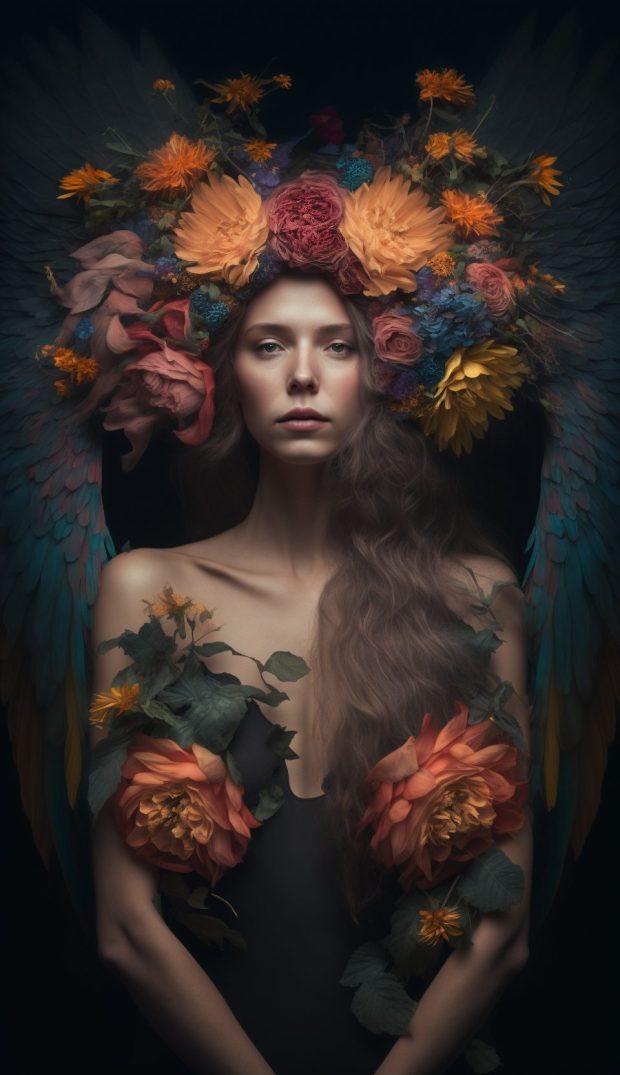A Maiden of Flowers Portrait