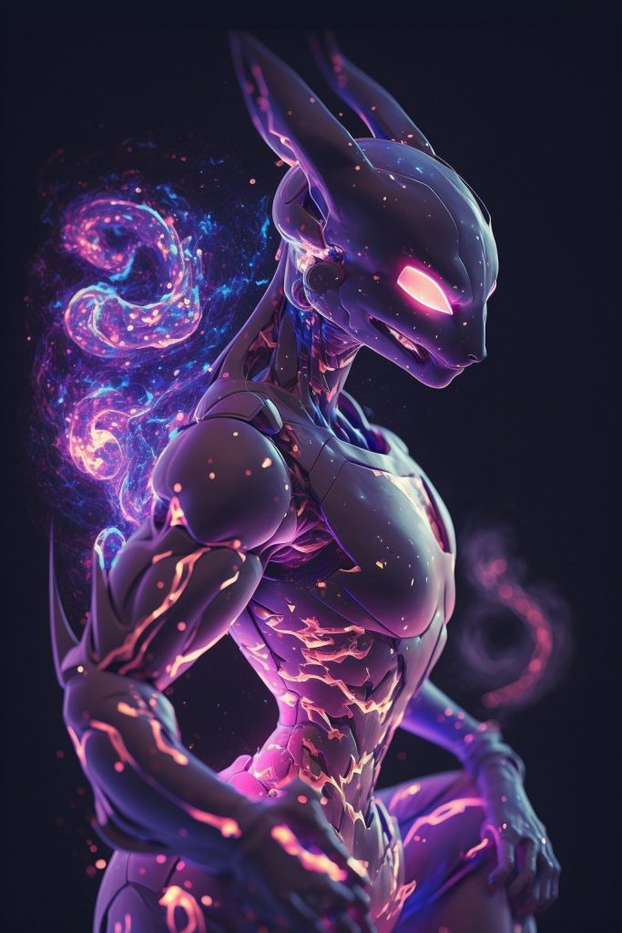 Cosmic Mewtwo AI Artwork 2nd Variation