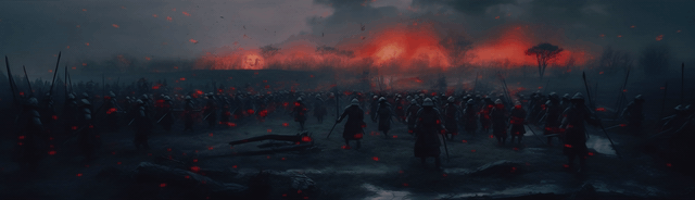 A Large-Scale War of Swords and Fire GIF