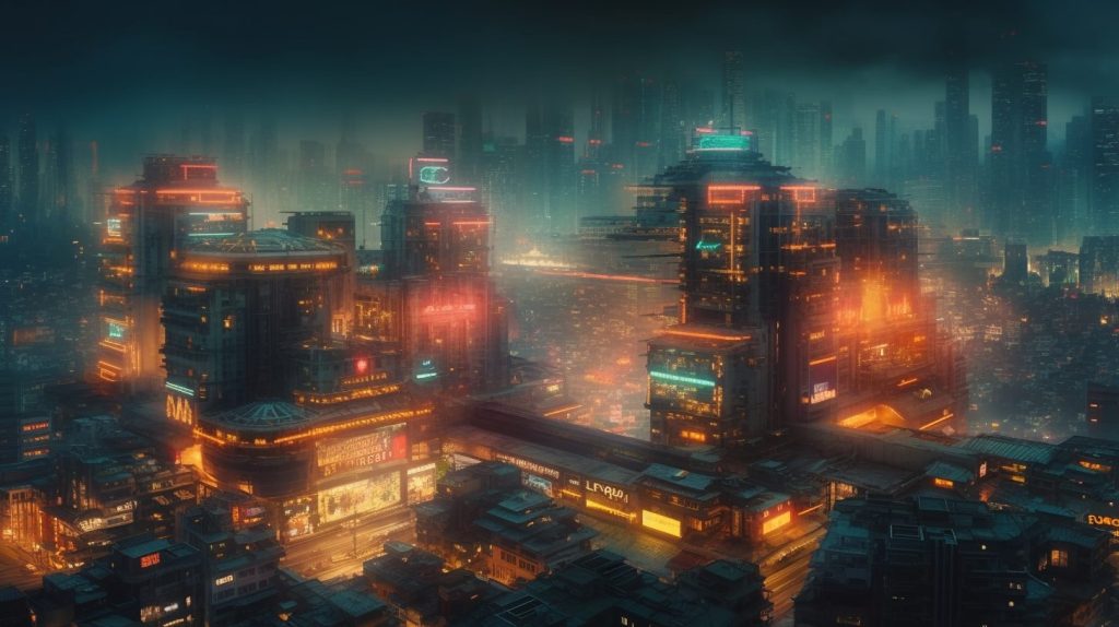 A Neon Cyberpunk City AI Artwork