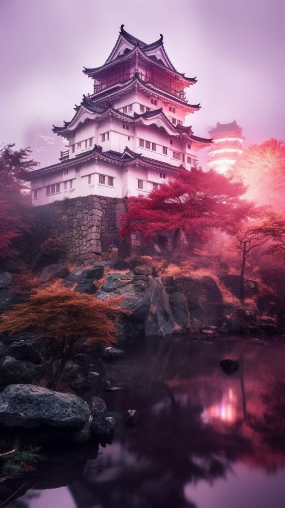 A Traditional Japanese Castle AI Artwork 2