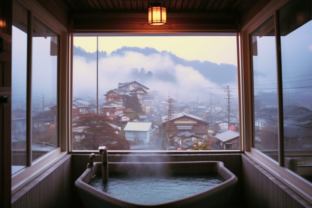 Ryokan Private Onsen with a View AI Artwork 20
