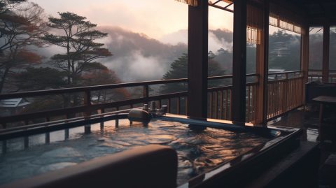Ryokan Private Onsen with a View