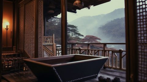 Ryokan Private Onsen with a View