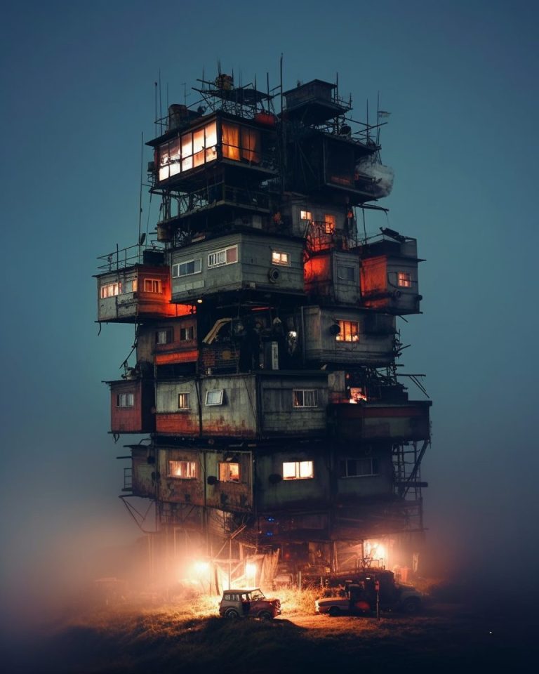 Small Houses Stacking On Top of One Another