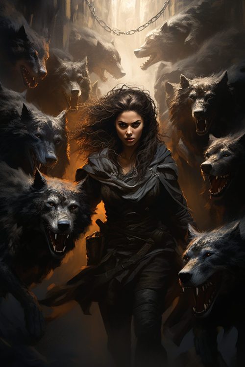 A Fearsome Druidess And Her Pack of Wolves AI Artwork Video