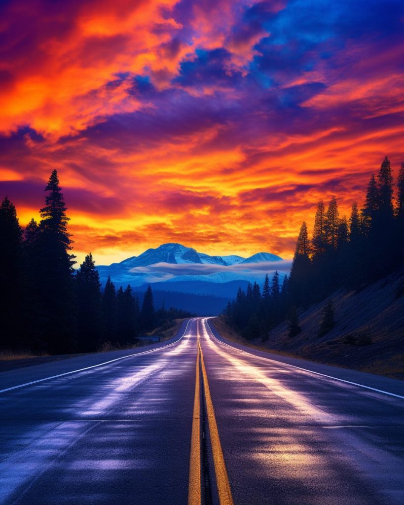 A Highway to a New Adventure AI Artwork 5