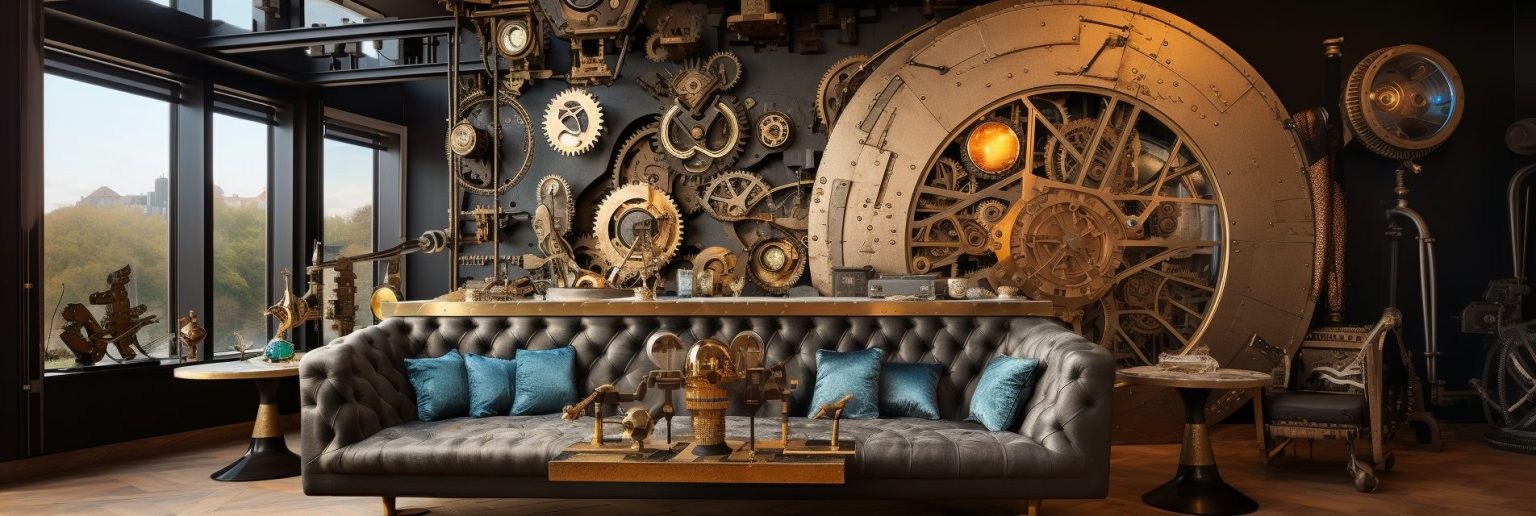 A Modern Steampunk Style Apartment Room