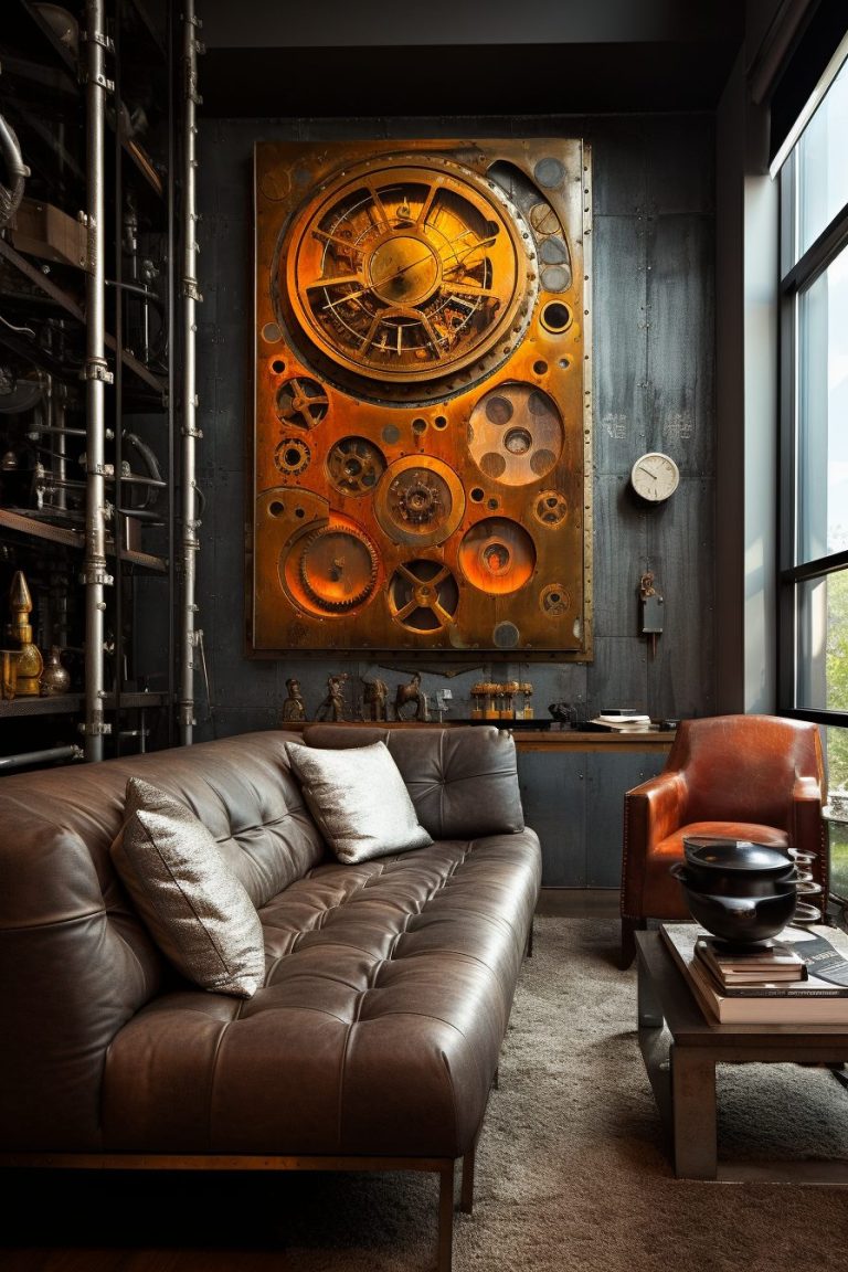 View of A Modern Steampunk Style Apartment Room