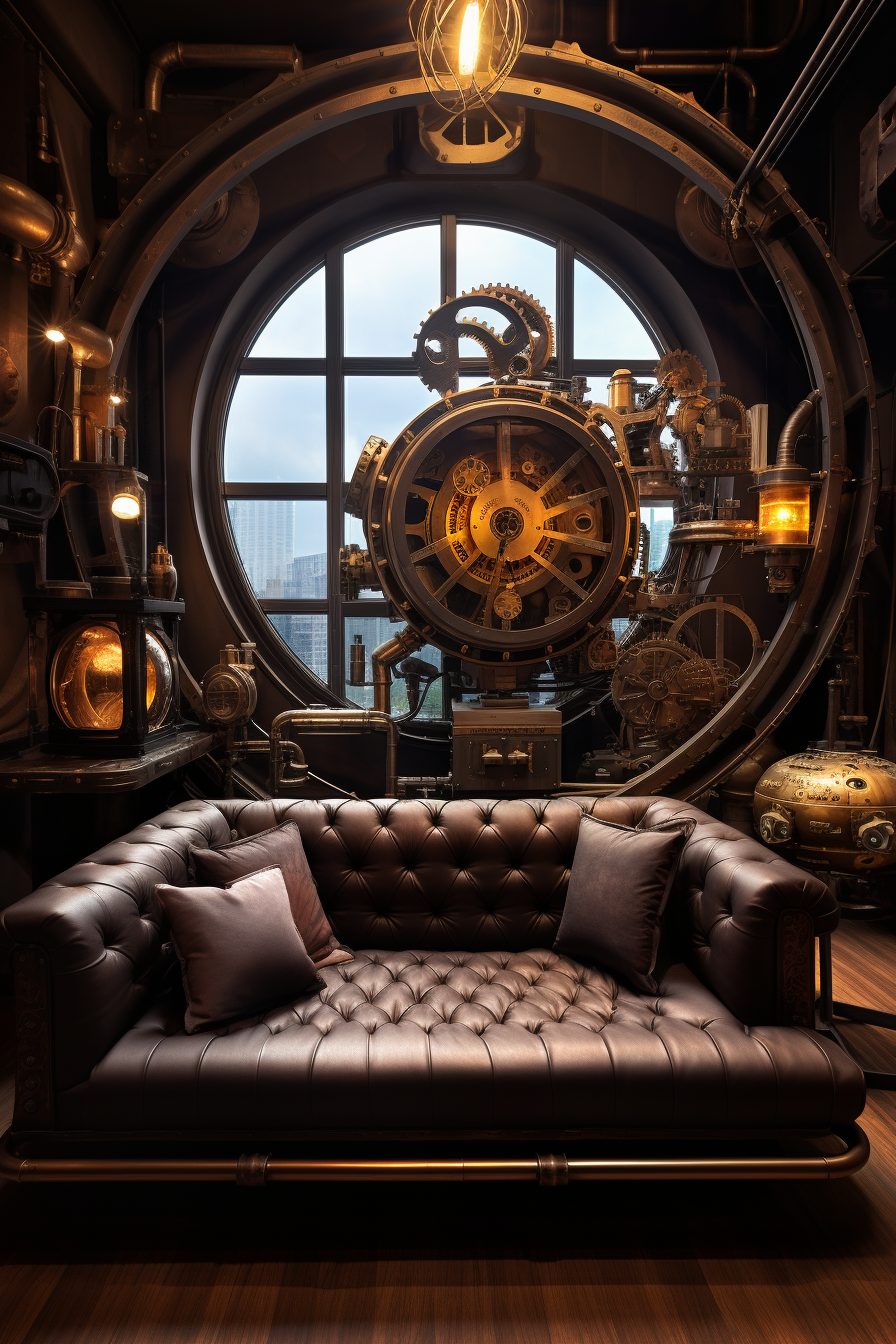 A Modern Steampunk Style Apartment Room