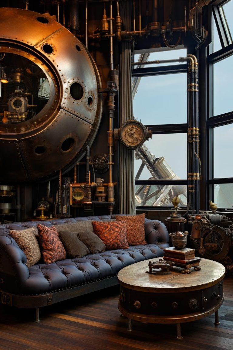 A Modern Steampunk Style Apartment Room