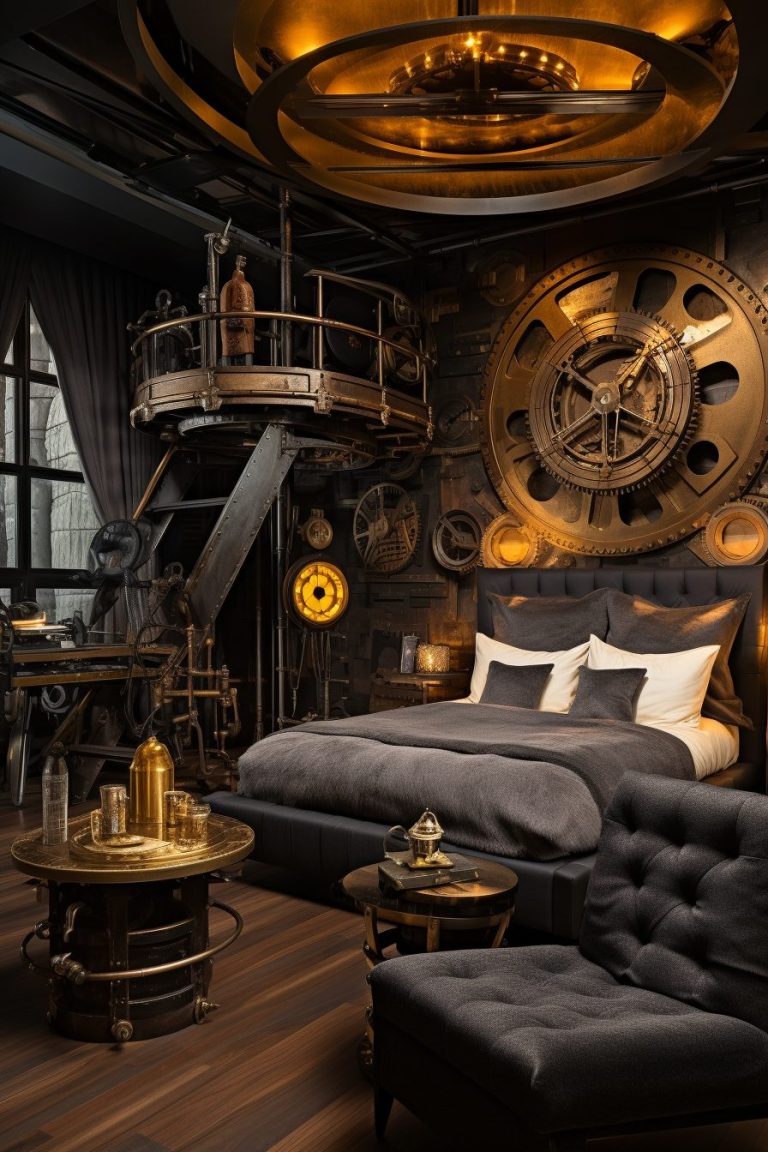 A Modern Steampunk Style Apartment Room