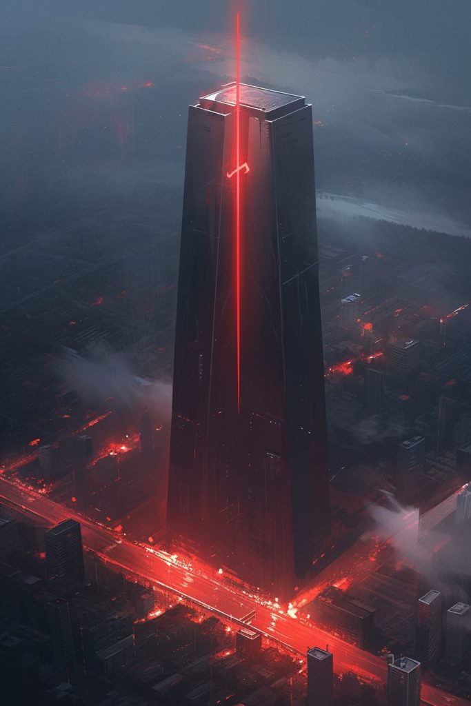 An Ominous Giant Monolithic Structure AI Artwork 15