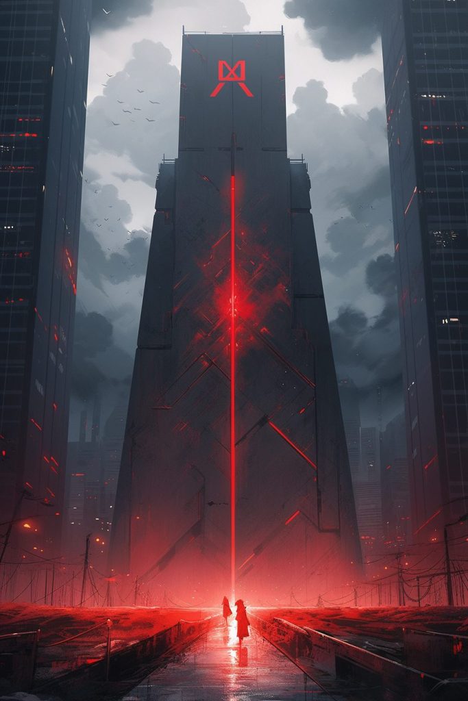 An Ominous Giant Monolithic Structure AI Artwork 31
