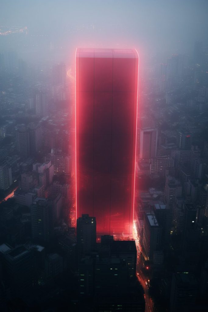 An Ominous Giant Monolithic Structure AI Artwork 33