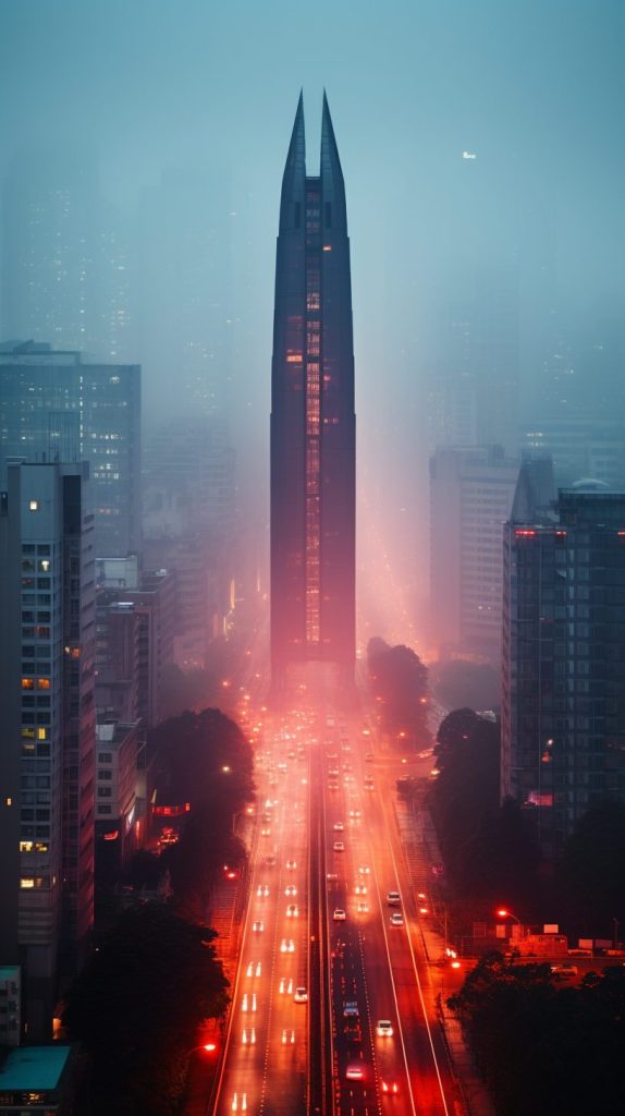 An Ominous Giant Monolithic Structure AI Artwork 36