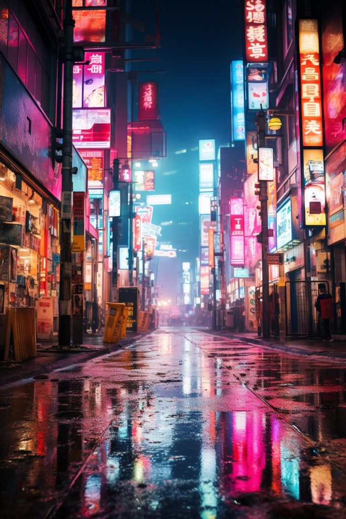 Cyberpunk Neo Tokyo City AI Artwork 13