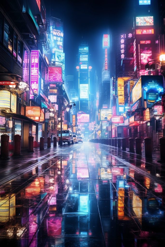 Cyberpunk Neo Tokyo City AI Artwork 35