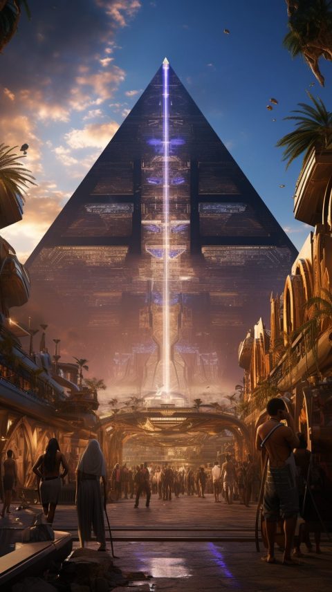 Futuristic Egyptian Pyramids
