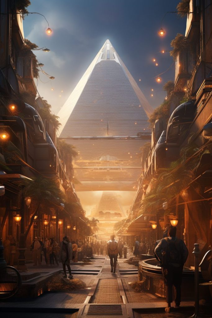 Futuristic Egyptian Pyramids AI Artwork 24