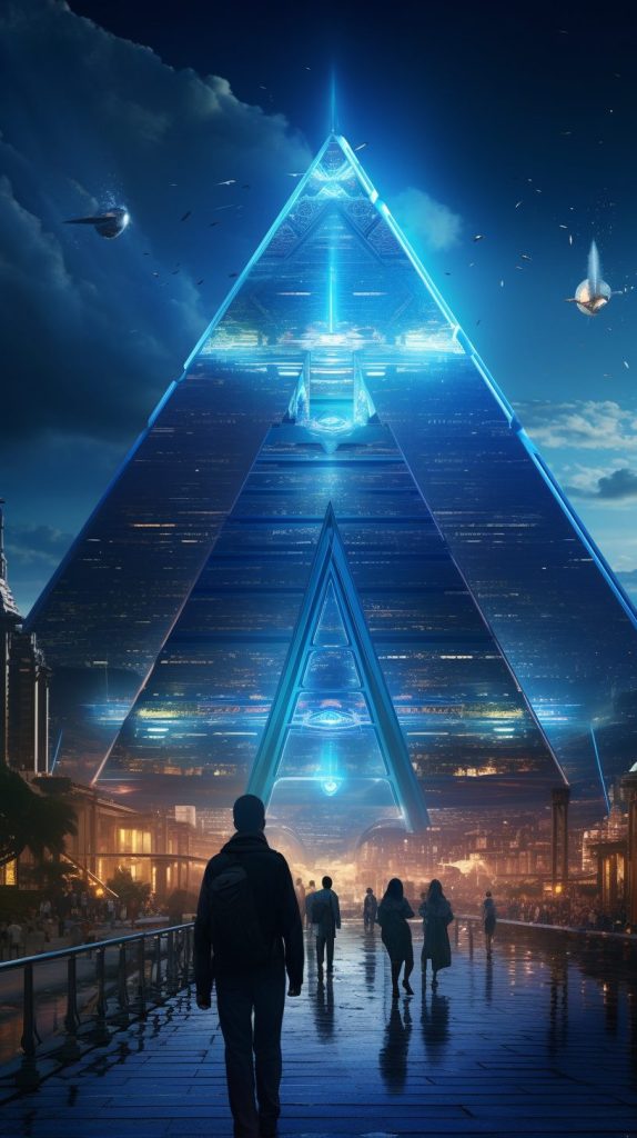 Futuristic Egyptian Pyramids AI Artwork 26