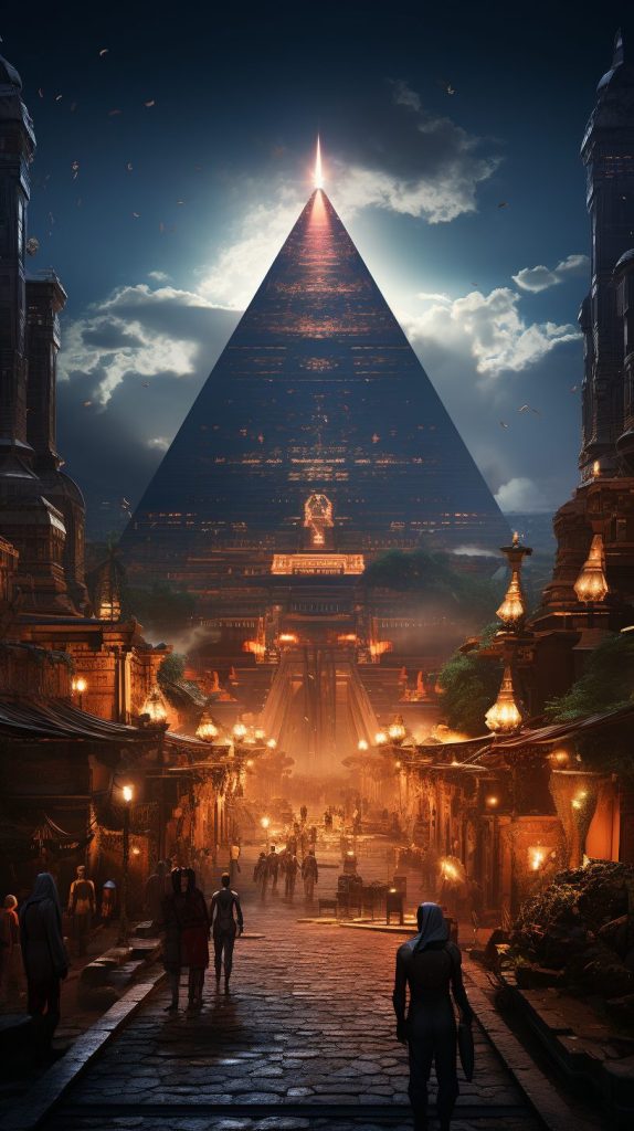 Futuristic Egyptian Pyramids AI Artwork 28