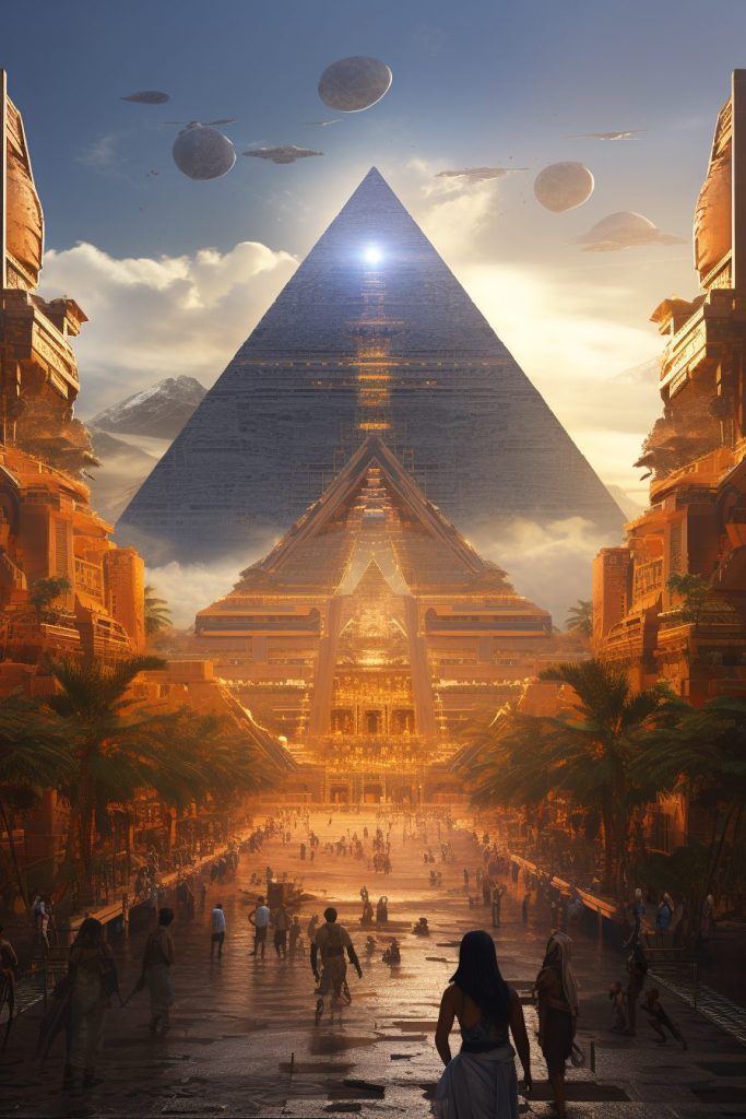 Futuristic Egyptian Pyramids AI Artwork 29