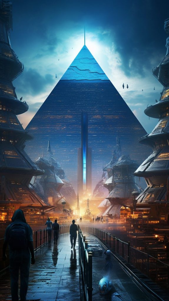 Futuristic Egyptian Pyramids AI Artwork 31