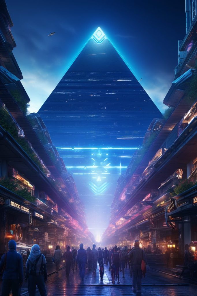 Futuristic Egyptian Pyramids AI Artwork 6