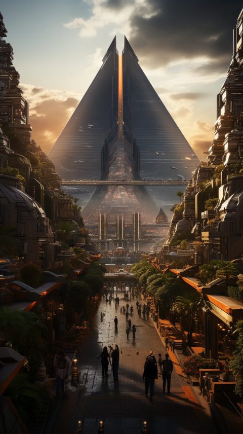 Futuristic Egyptian Pyramids