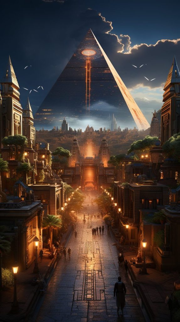 Futuristic Egyptian Pyramids AI Artwork 9