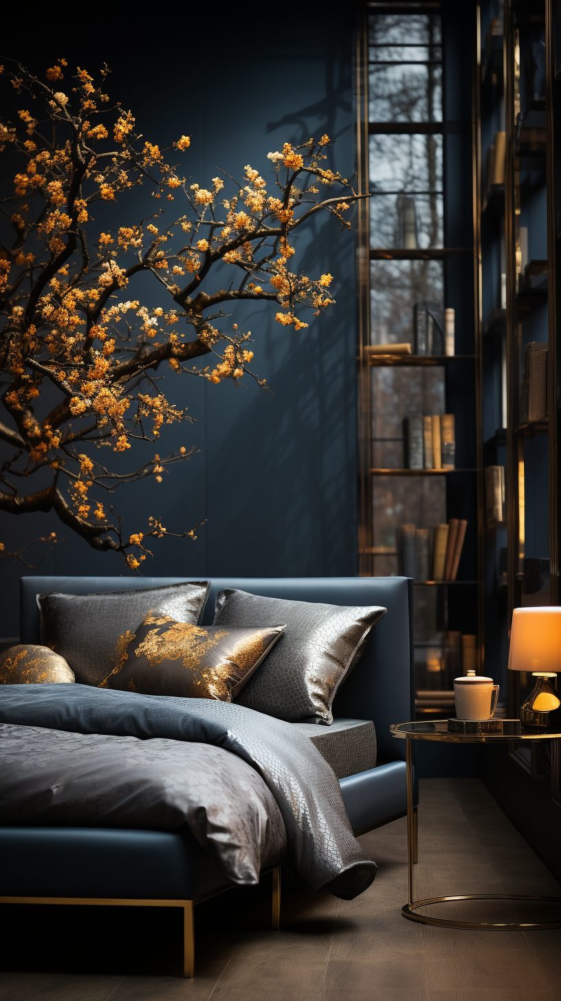 Photo inspiration: Gallery Detail: Modern And Luxurious Apartment With Golden Cherry Blossom Decor