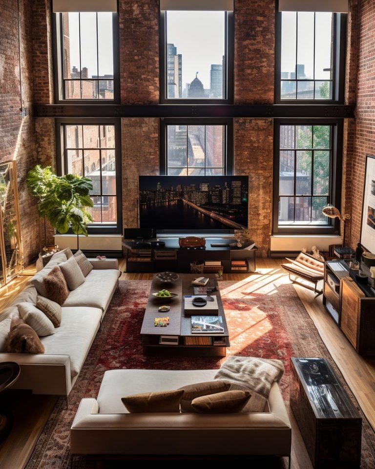 New York Red Brick Loft Interior