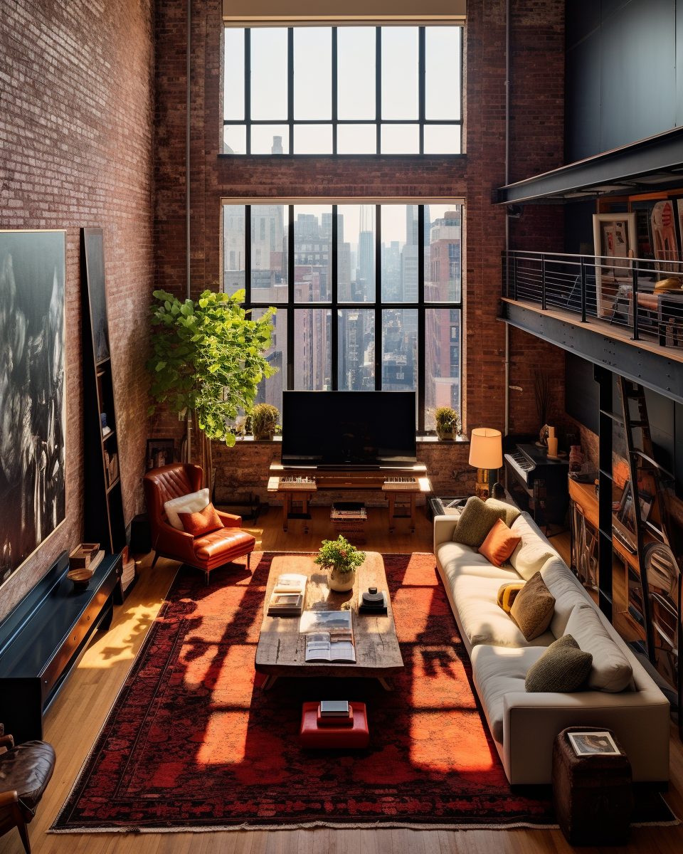 New York Red Brick Loft Interior