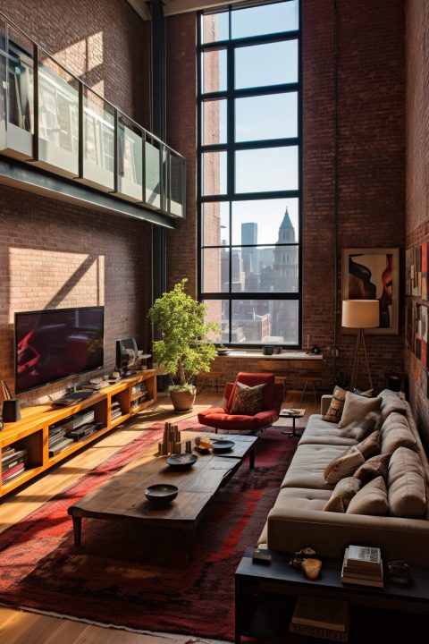 New York Red Brick Loft Interior