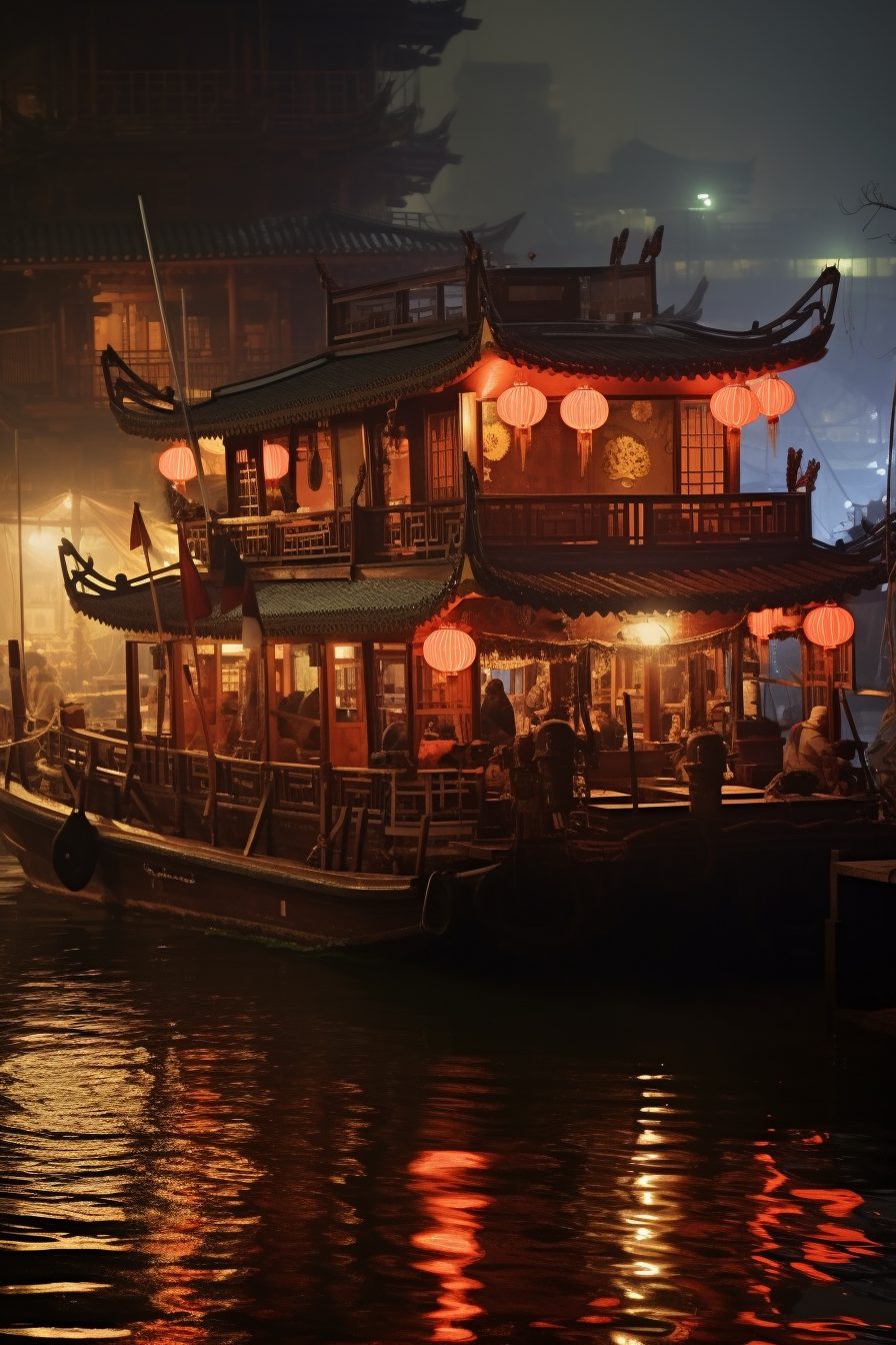 Old Chinese Floating Restaurants