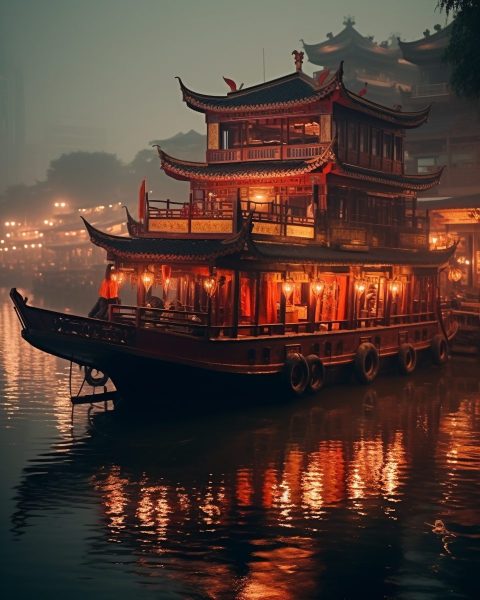 Chinese Floating Rode Old Chinese Floating Restaurants