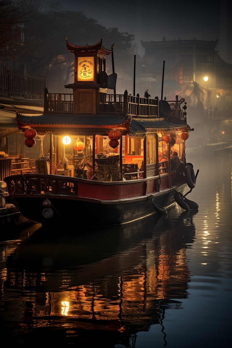 Chinese Floating Rode Old Chinese Floating Restaurants