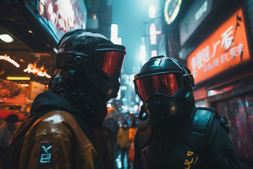 The Citizens of Cyberpunk City AI Artwork 13