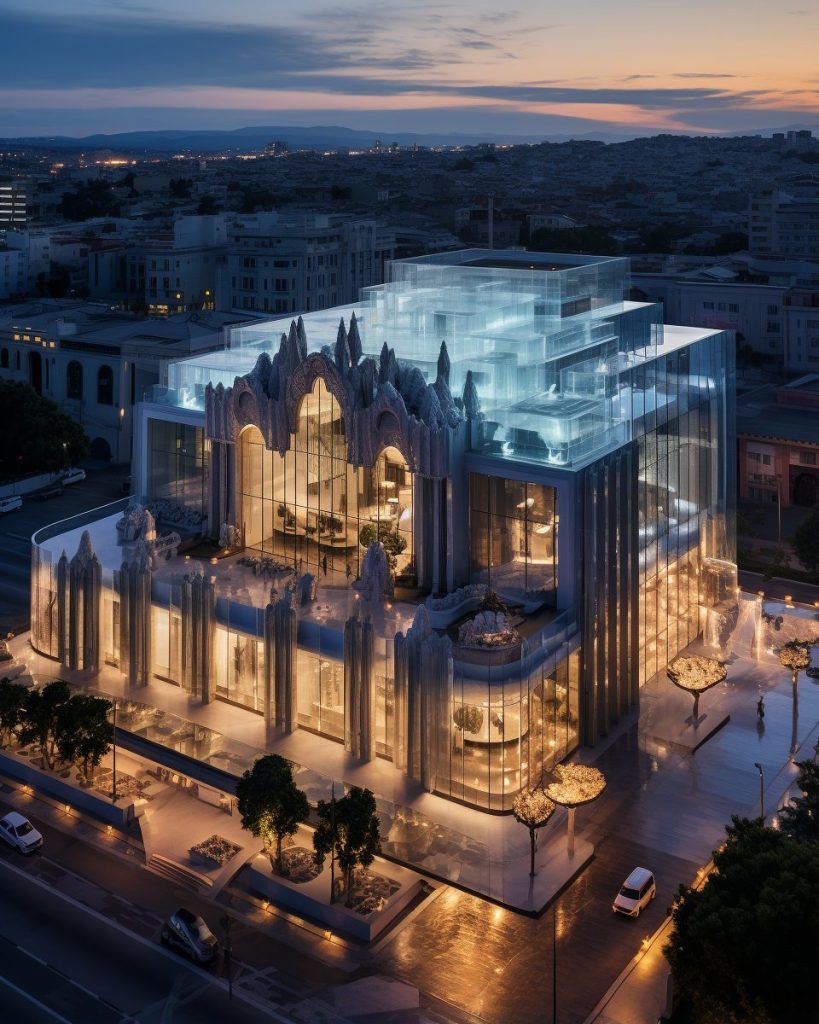 A Building with Futuristic Architecture Design AI Artwork 20