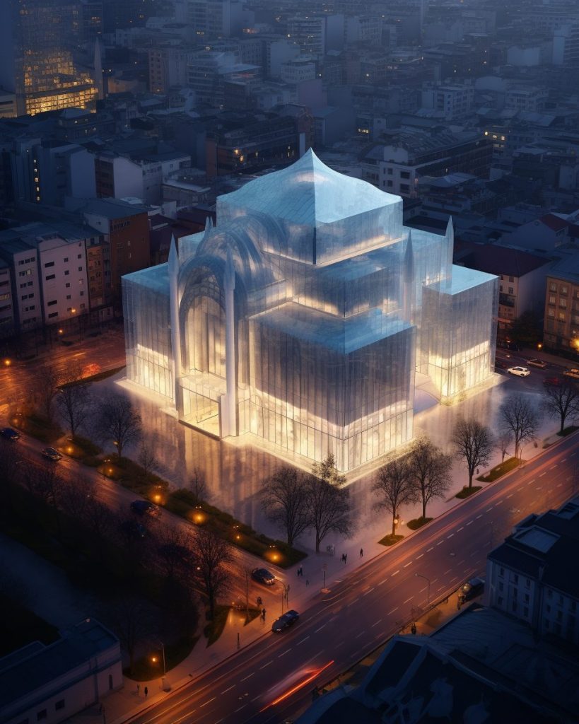 A Building with Futuristic Architecture Design AI Artwork 25