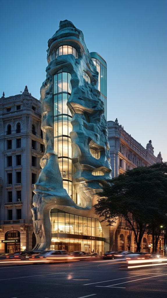 A Building with Futuristic Architecture Design AI Artwork 30
