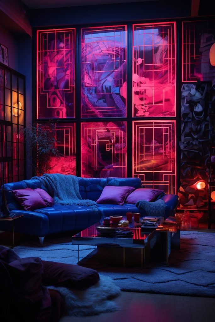 A Cyberpunk Oriental Apartment Room AI Artwork 19