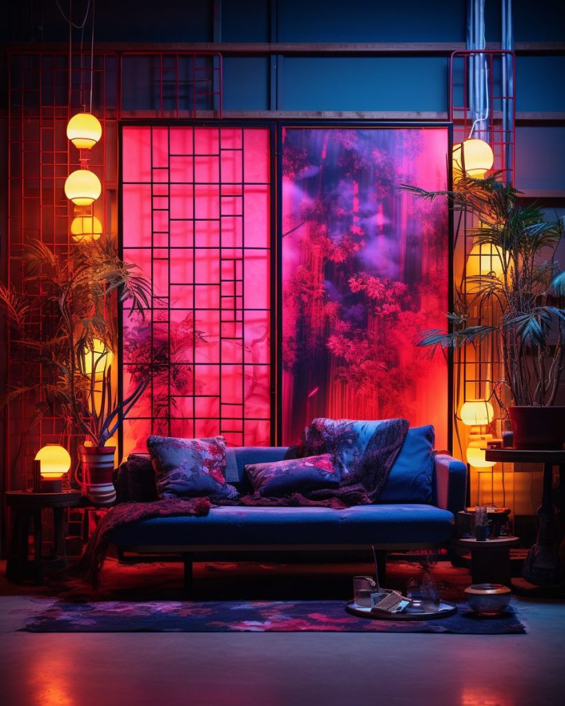 A Cyberpunk Oriental Apartment Room AI Artwork 25