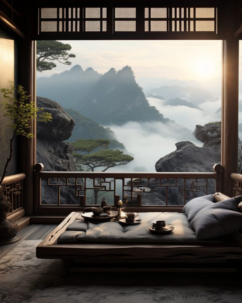 An Apartment With A Mountainscape View AI Artwork 17