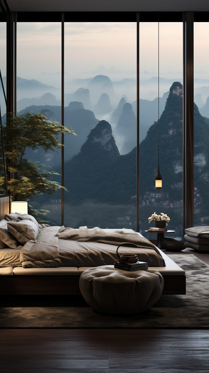 An Apartment With A Mountainscape View