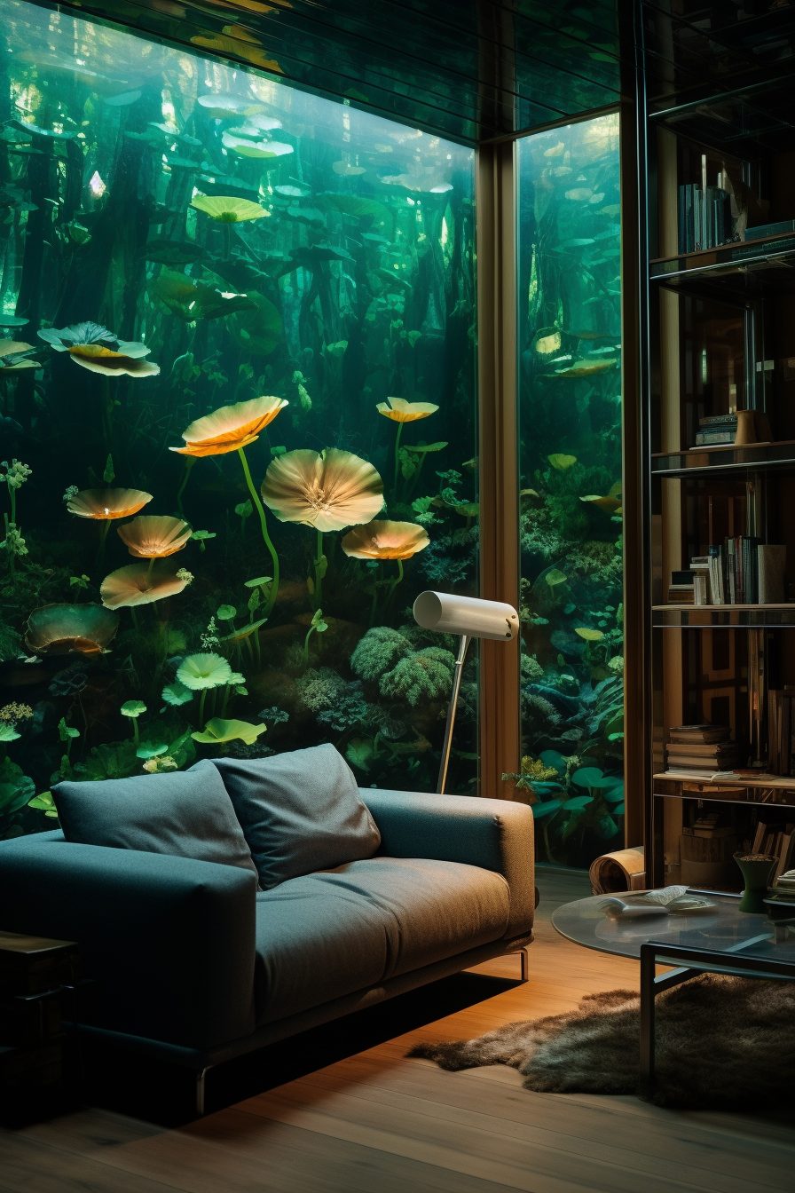An Underwater Forest of Lily Pads Home Interior Theme