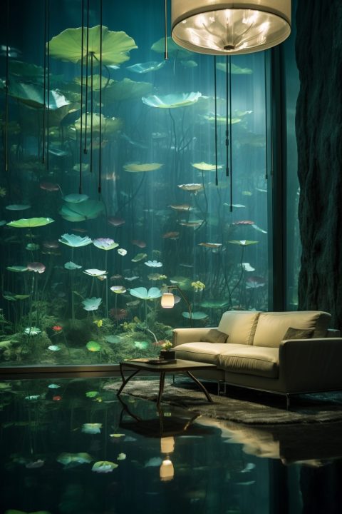 An Underwater Forest of Lily Pads Home Interior Theme