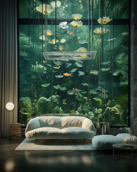 An Underwater Forest of Lily Pads Home Interior Theme